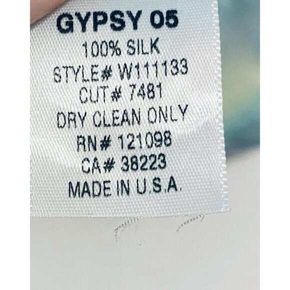 Gypsy 05 Button Up Top Womens Tie Dye Sheer Long Sleeve Silk Boho Hippie - Picture 6 of 7